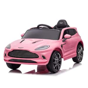 12-Volt Dual-Drive Remote Control Electric Kid Ride On Car, Battery Powered Kids Ride-on Car with LED Headlights in Pink