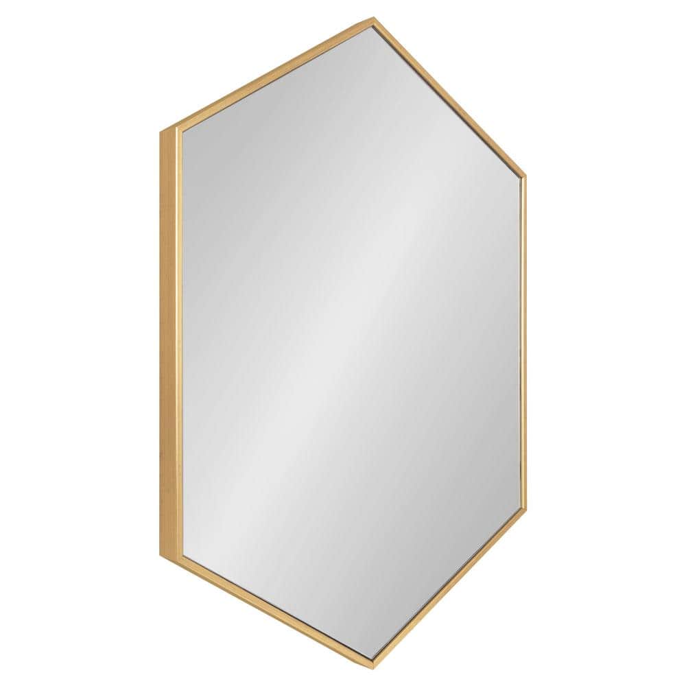 ロメロ 前金 Kate and Laurel Rhodes 36 in. x 24 in. Classic Hexagon Framed Gold