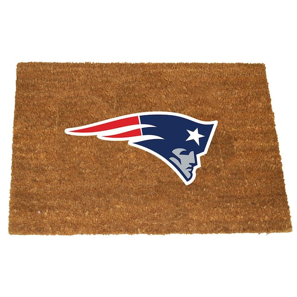 The Memory Company New England Patriots 19.5 in. x 29.5 in. Coir Fiber Colored Logo Door Mat