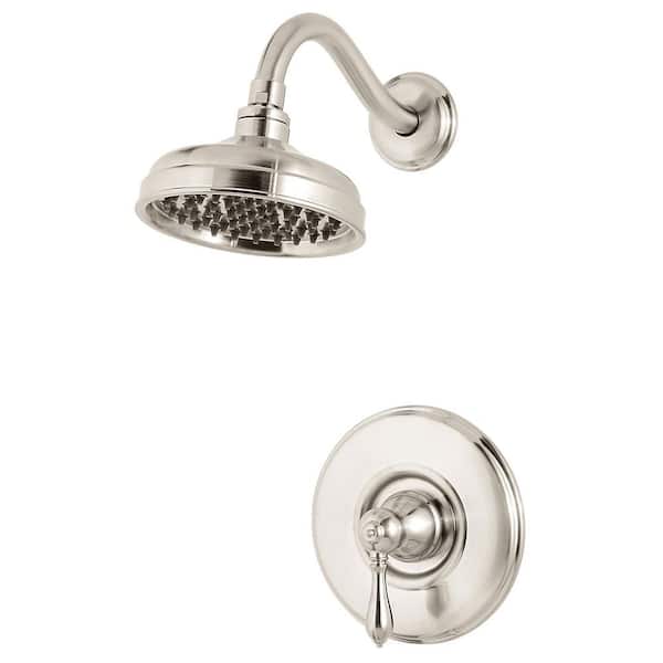 Pfister Marielle 1-Handle 1-Spray Wall Mount Shower Only Trim Kit in Brushed Nickel (Valve Not Included)