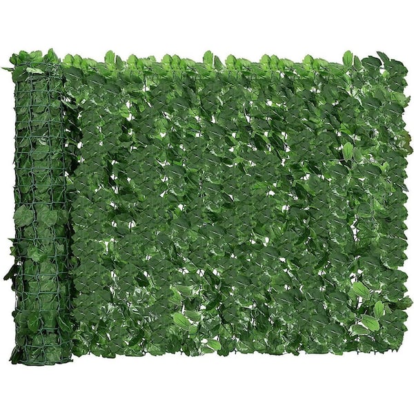 VIVOSUN 98 in. x 39 in. Artificial Ivy Grass Privacy Screen in Green ...