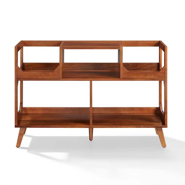 CROSLEY FURNITURE Asheville Walnut Large Record Storage Console
