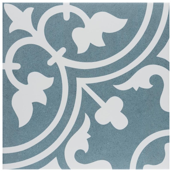 Merola Tile Arte Sky 9-3/4 in. x 9-3/4 in. Porcelain Floor and Wall Take Home Tile Sample