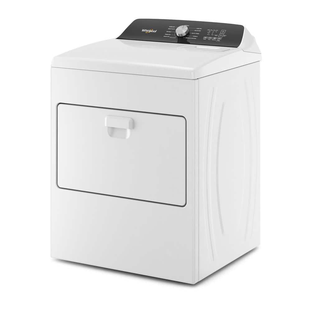 White 7.0 cu ft Electric Front Load Dryer with Moisture Sensing