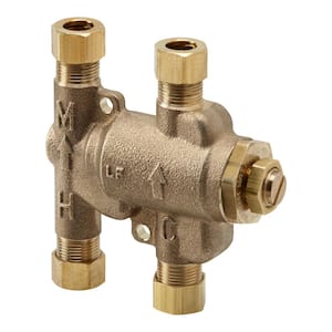 3/8 in. Brass Under-Counter Thermostatic Mixing Valve