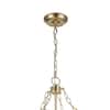 Monteaux Lighting Ellis 18.5 in. 3-Light Gold Pendant Light Fixture with Satin White Glass Panels HPI-10714