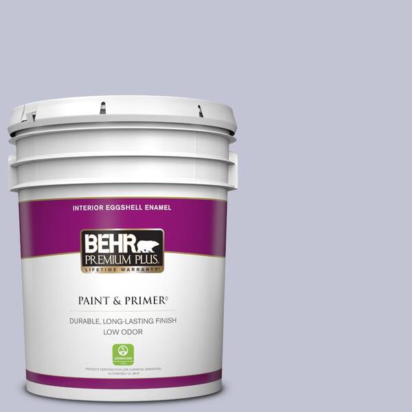 BEHR PREMIUM PLUS 5 gal. #630E-3 Grape Lavender Eggshell Enamel Low Odor Interior Paint & Primer