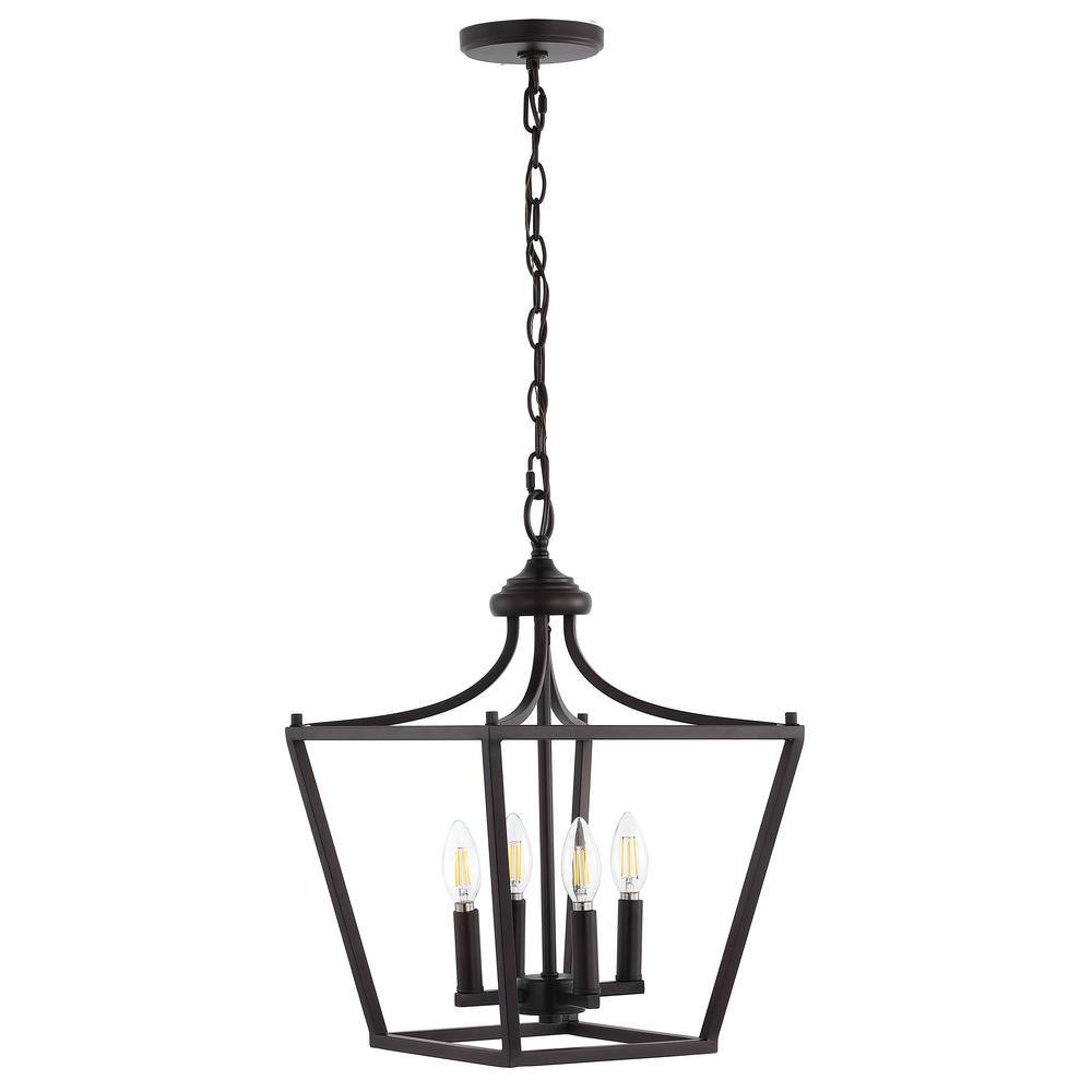Camden 13" 4-Light LED Oil-Rubbed Bronze Farmhouse Pendant Lantern
