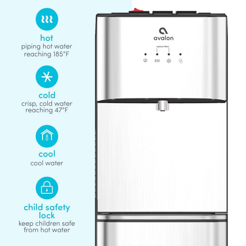 Avalon Stainless Steel Bottom Loading Water Dispenser with Filtration