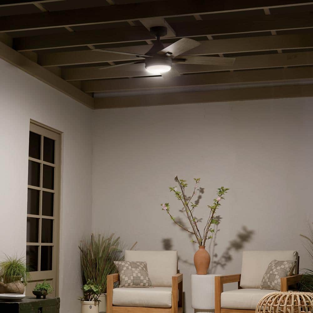 52-Inch Olde Bronze Ceiling Fan with LED Light and Remote