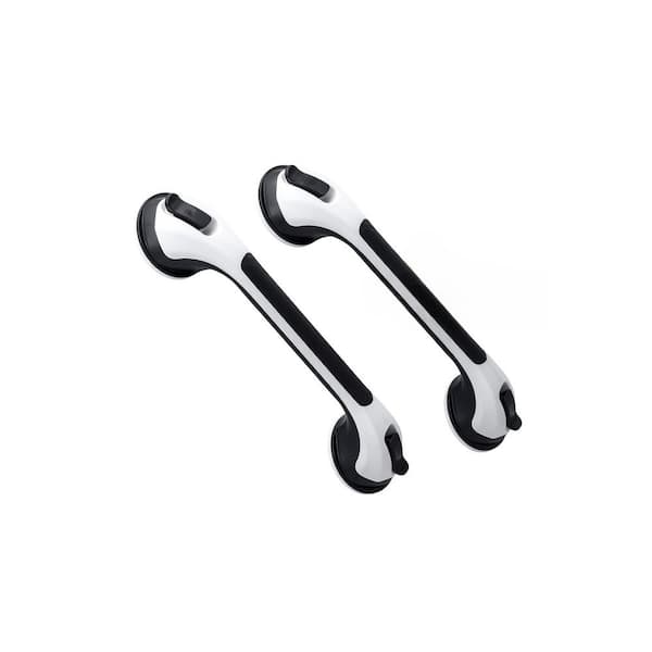 16.8 in. L x 3.7 in. D Suction Grab Bar, Easy Install, 240 lbs. Support, No Drilling, Waterproof, Elderly Kids in 2-Pack