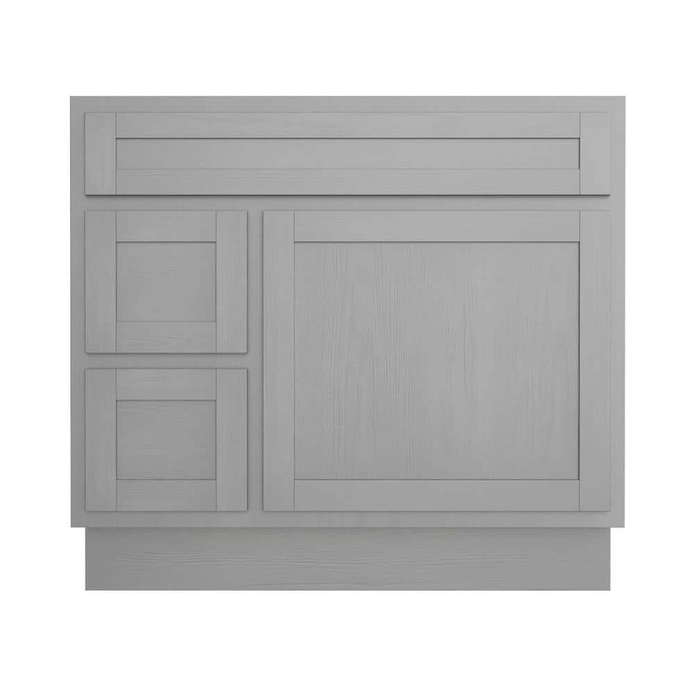 Hibbitts 36" Silver Single Shaker Bathroom Vanity Base