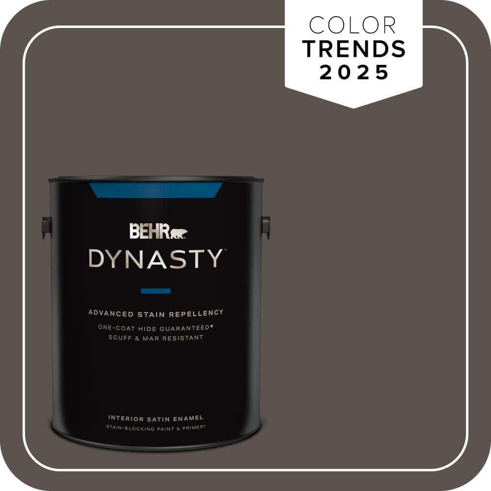 1 gal. #MQ2-54 Gardeners Soil One-Coat Hide Satin Enamel Interior Stain-Blocking Paint & Primer price history on PriceWatchPro