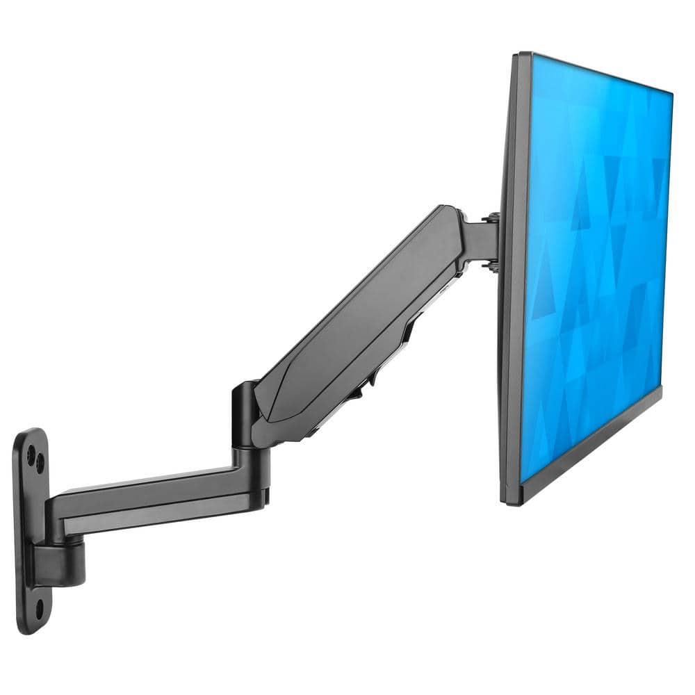 Black Full-Motion Aluminum and Steel Monitor Wall Mount
