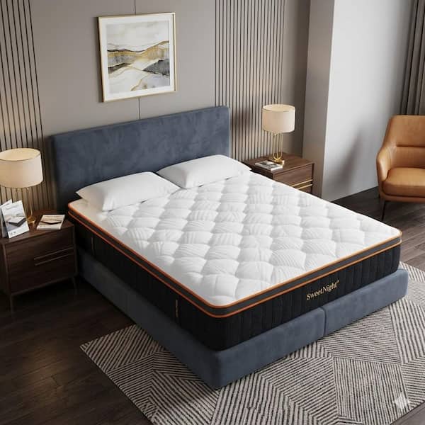 14 in. Medium Memory Foam Hybrid Individually Wrapped Innerspring Tight Top Queen Mattress