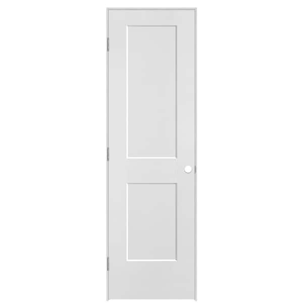 Masonite 24 in. x 80 in. 2-Panel Logan Right-Hand Hollow Core Primed Molded Composite Single Prehung Interior Door