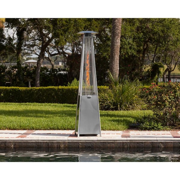 40,000 BTU Stainless Steel Pyramid Propane Gas Patio Heater