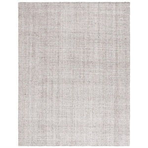 Abstract Light Brown/Gray 8 ft. x 10 ft. Plaid Marle Area Rug