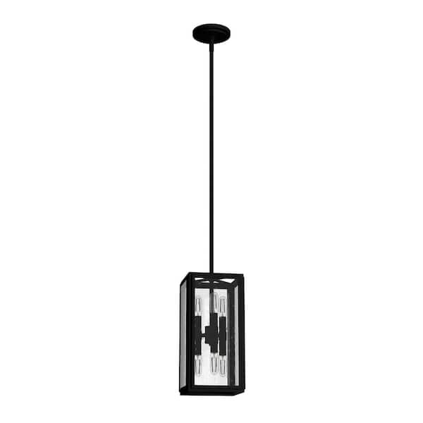 Felippe 6-Light Natural Iron Island Pendant Light with Clear Seeded Glass Shade Dining Room Light