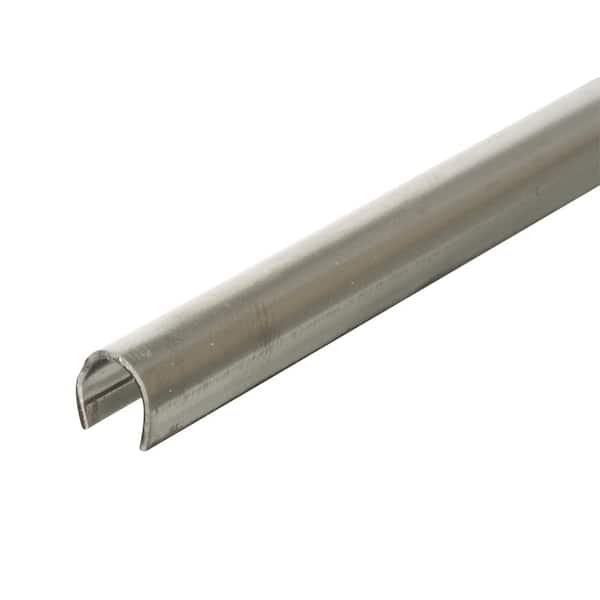 96 in. Stainless Steel 3/16 in. x 96 in. x 1/4 in. Track Repair Cap (5-Pack)