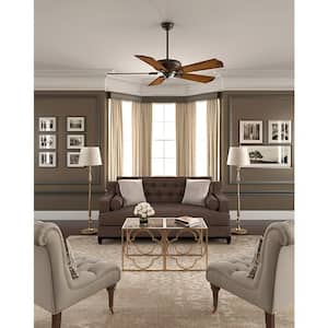 Fellini 60 in. Indoor Brushed Cocoa Bronze Ceiling Fan with Remote For Bedrooms