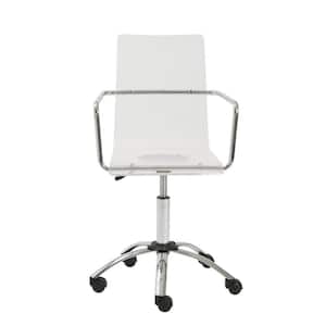 Amelia Clear Nonadjustable Arms Office/Desk Chair