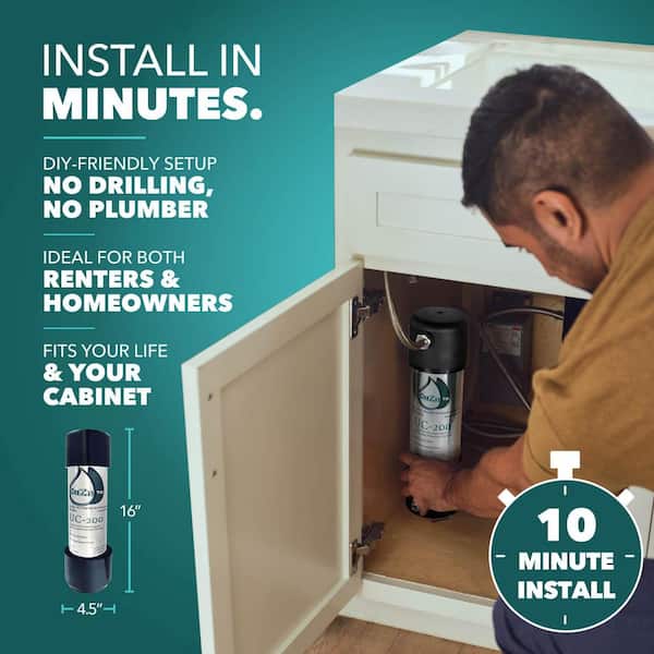 CuZn 50000 Gal. 5-Year Ultra Long Lasting Under-Sink Water Filter System with Direct Connect to Kitchen Faucet, NSF Certified UC-200
