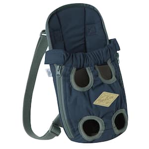 Wiggle-Sack Fashion Designer Front and Backpack Dog Carrier - Small in Navy