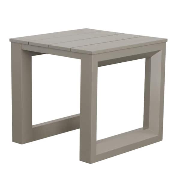 ITOPFOX Tan Aluminium Outdoor Dining Versatile Patio Modern Geometric Pattern Scratch and Weather-Resistant Accent Coffee Table