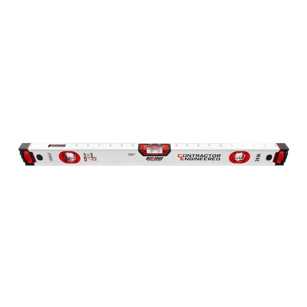 CE TOOLS Red Edge 24 in. Aluminum Non-Magnetic Box Level
