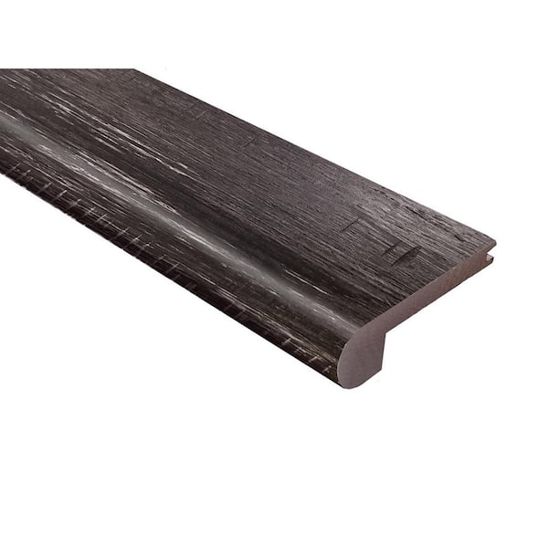 PENNWOOD Strand Woven Bamboo Charcoal 0.40 in. Thick x 3-1/4 in. Wide x 72 in. Length Bamboo Flush Stair Nose Molding