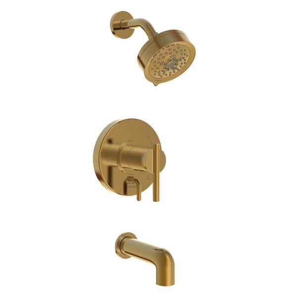 Gerber Parma 1-Handle Wall Mount Tub and Shower Trim Kit with Diverter On Valve with 1.75 GPM in Brushed Bronze