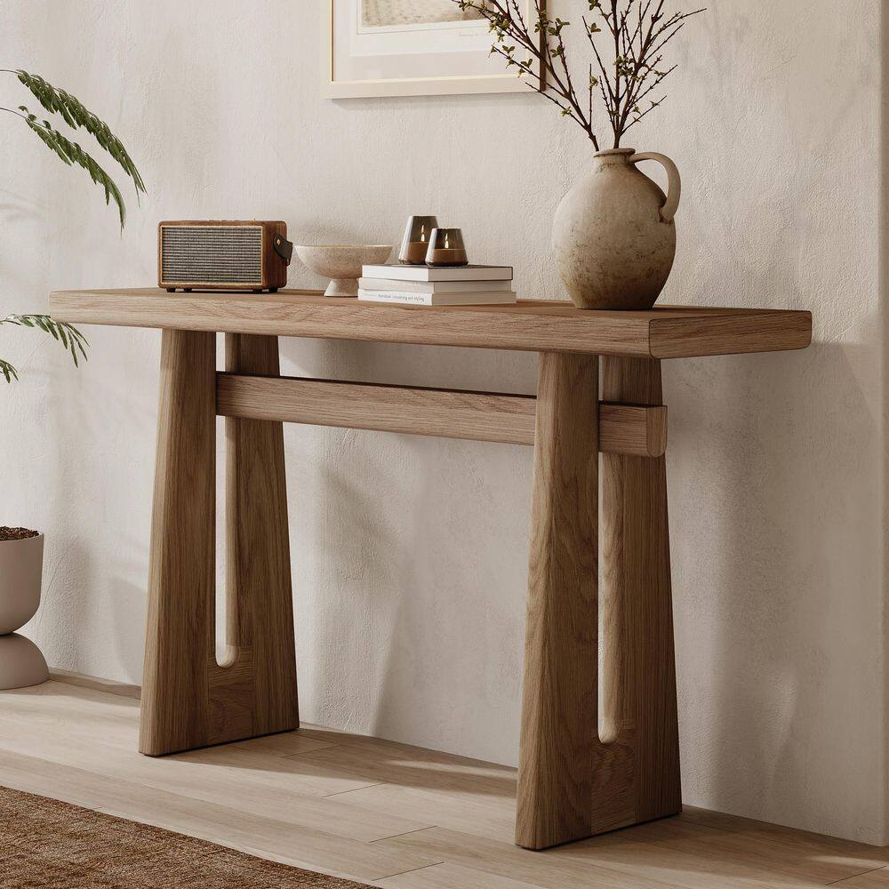 Harper & Bright Designs Architectural Design 59.2 in. Brown Rectangle ...