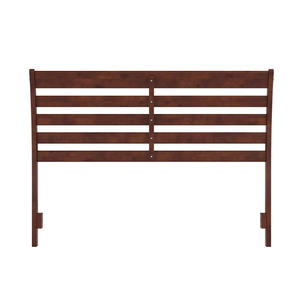 Savannah Walnut Queen Solid Wood Headboard with USB Charger