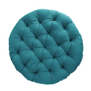 48 in. x 48 in. x 4 in. Indoor Papasan Cushion in Seafoam