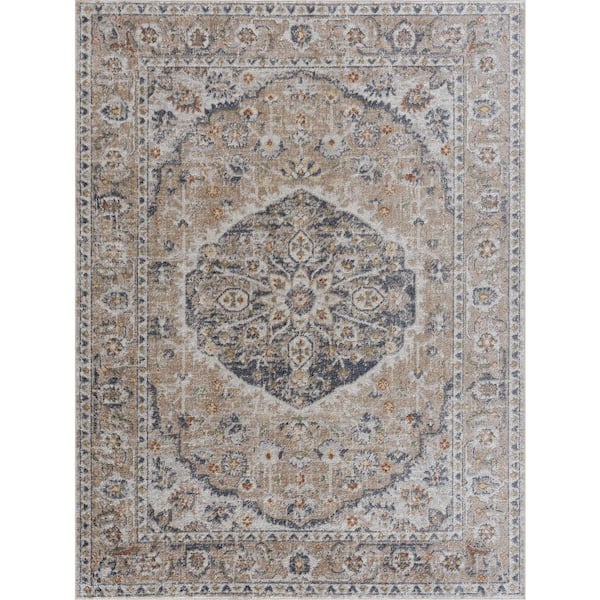 Hiti 3 ft. X 7 ft. Blue, Olive, Tan Area Rug