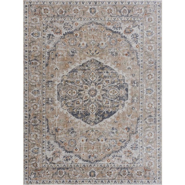 Hiti 3 ft. X 10 ft. Blue, Olive, Tan Area Rug