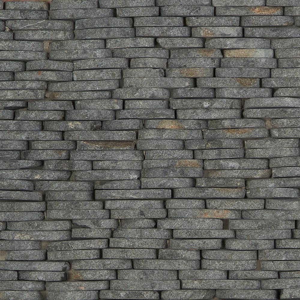 Picturesque 11" x 4" Natural Gray Slate Mosaic Tile