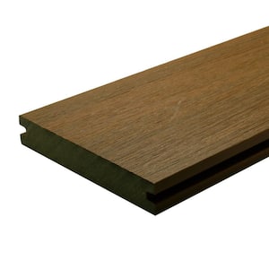 UltraShield Naturale Magellan 1 in. x 6 in. x 8 ft. Peruvian Teak Solid with Groove Composite Decking Board