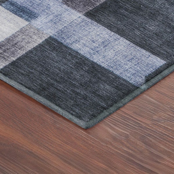 Mayfield Premium Machine Washable Abstract AMF2365 Blue 5 ft. x 7 ft. 6 in. Area Rug
