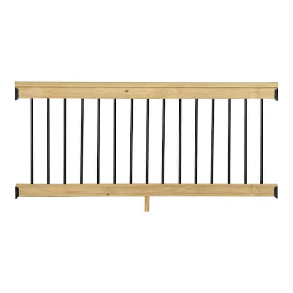 Pressure-Treated 6 ft. Aluminum Southern Yellow Pine Rail Kit