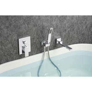 Mondawell Swivel Single-Handle 1-Spray High Pressure Tub and Shower Faucet in Chrome Valve Included