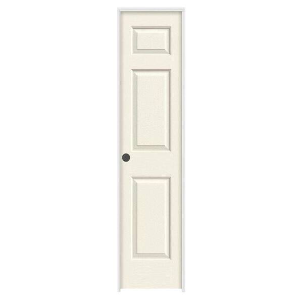 JELD-WEN 18 in. x 80 in. Colonist Vanilla Painted Right-Hand Textured Molded Composite Single Prehung Interior Door