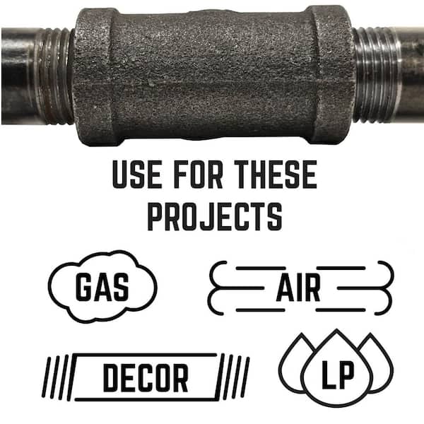 STZ 1 in. x 3/8 in. Black Iron Bushing PDB B-138 - The Home