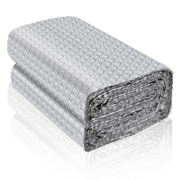 59 in. x 8.2 ft. Reflective Foil Insulation Aluminum Foil Bubble Shield Radiant Barrier Roll for RV Windows (1-Piece)