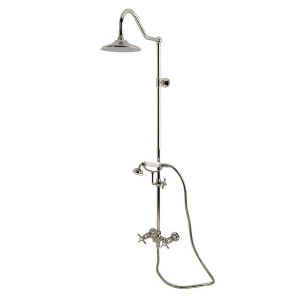 Essex 3-Handle 1-Spray Shower Combo in Polished Nickel