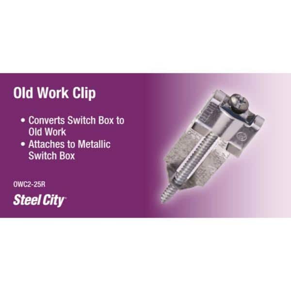 3/4 in. Old Work Box Support Clip (Box/Conduit/Fitting Accessory) (OWC2-25R)