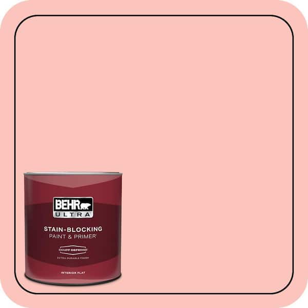 BEHR ULTRA 1 qt. #170C-3 Coral Bells Extra Durable Flat Interior Paint & Primer