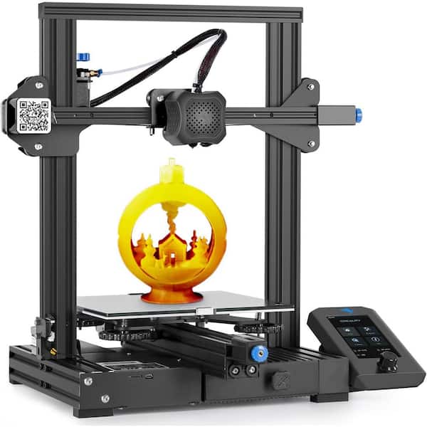 Lukyamzn Ender 3 V2 Upgraded 3D Printer with Silent Motherboard with Printing Size 8.66 x 8.66 x 9.84 in. in Black