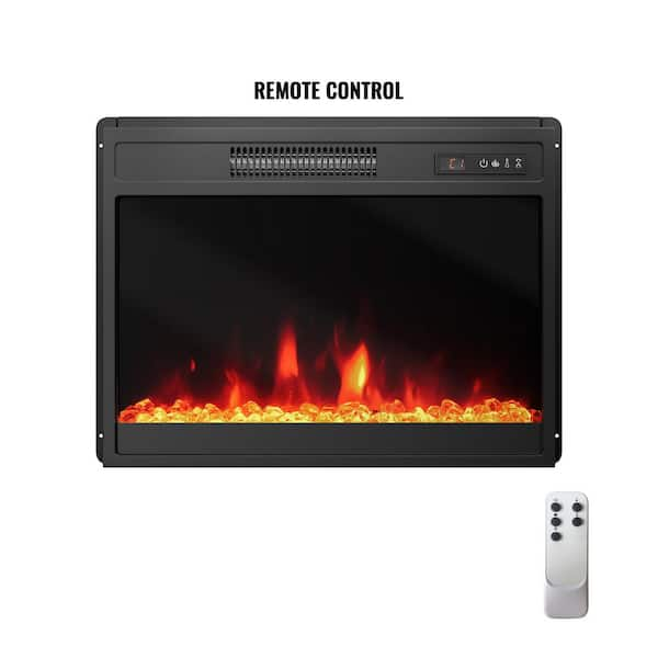 23 in. Recessed Built-in Electric Fireplace Insert with Remote and Keypad Control